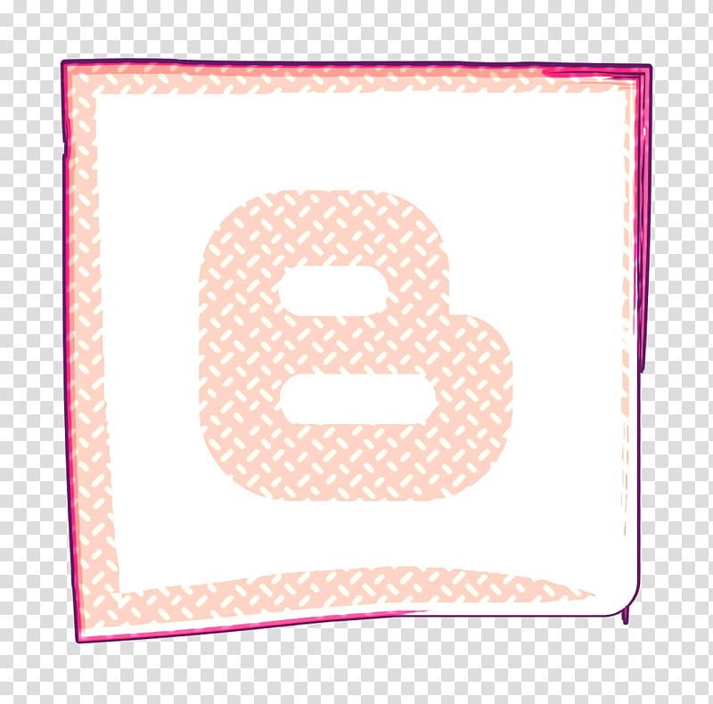 bloger icon media icon social icon, Pink, Text, Square, Rectangle transparent background PNG clipart