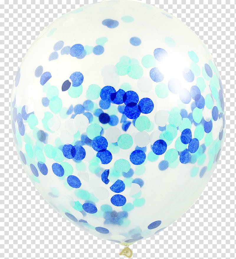 Happy Birthday Blue, Balloon, Confetti, Unique Industries Confetti Balloons, Latex, Artwrap Giant Confetti Balloon 90cm, Gas Balloon, Happy Birthday Helium Balloon Newtons Law transparent background PNG clipart