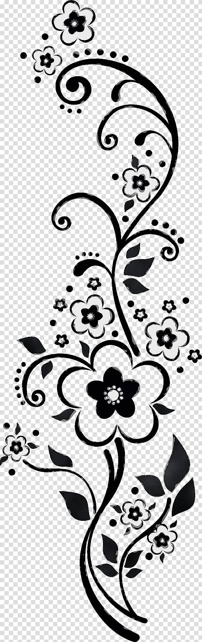 Floral design, Flower Border, Flower Background, Floral Line, Watercolor, Paint, Wet Ink, Blackandwhite transparent background PNG clipart