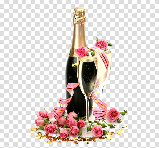 Champagne, Pink, Wine, Bottle, Drink, Wine Bottle, Alcoholic Beverage, Champagne Stemware transparent background PNG clipart