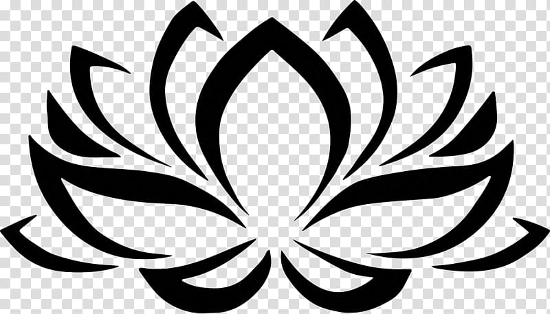 Lotus Flower, Sacred Lotus, Symbol, Padma, Egyptian Lotus, Blackandwhite, Leaf, Plant transparent background PNG clipart