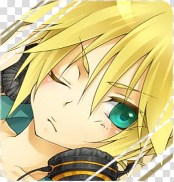 Len Kagamine Iconos, by. Verde Rawr () transparent background PNG clipart