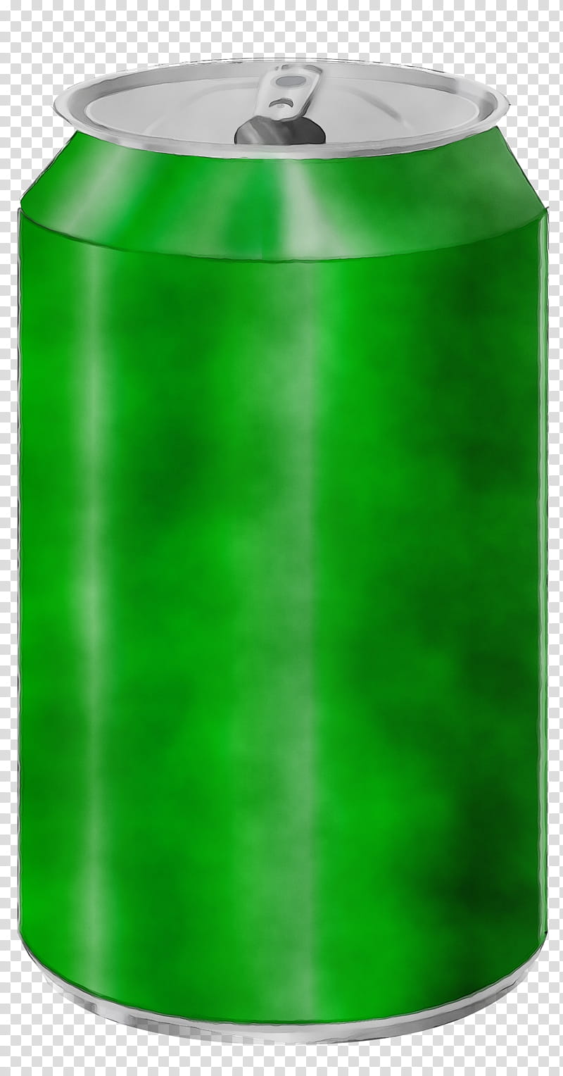 green beverage can rain barrel cylinder water bottle, Watercolor, Paint, Wet Ink, Plastic transparent background PNG clipart