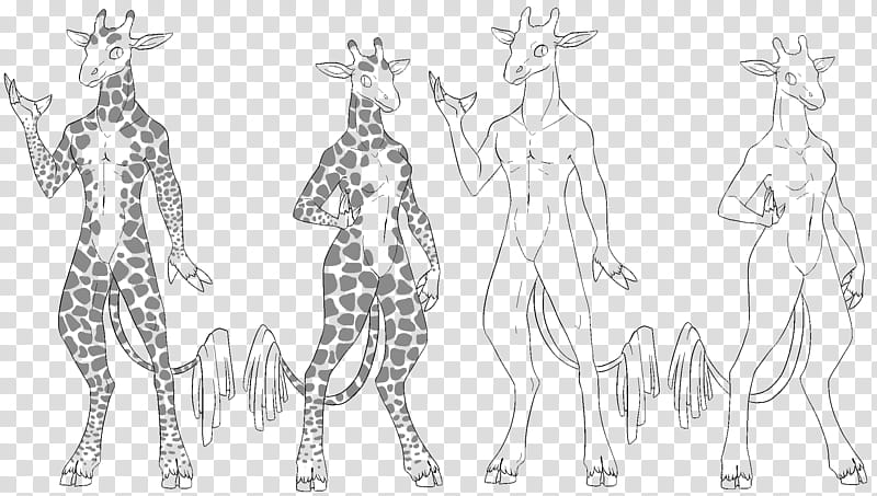 Anthro Giraffe Base transparent background PNG clipart