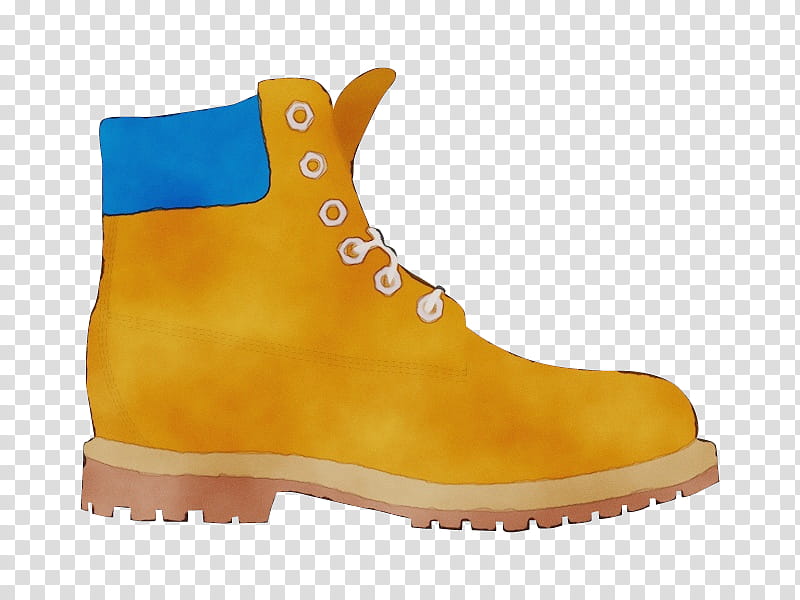 Orange, Watercolor, Paint, Wet Ink, Footwear, Shoe, Yellow, Boot transparent background PNG clipart