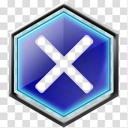 Hive Tech Icons Blue, X Blue transparent background PNG clipart