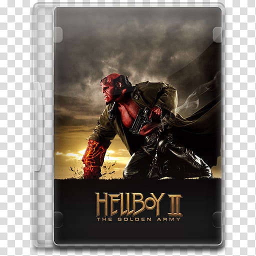 Movie Icon , Hellboy II, The Golden Army, Hellboy II The Golden Army DVD case transparent background PNG clipart