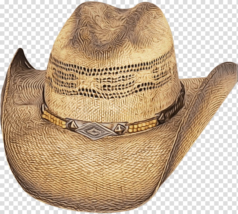Cowboy hat, Watercolor, Paint, Wet Ink, Clothing, Fashion Accessory, Beige, Headgear transparent background PNG clipart