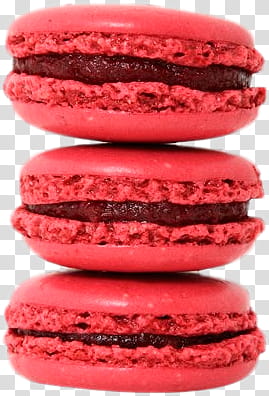 Macaron, three filed macaroons transparent background PNG clipart