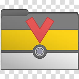 Pokeball Set  of  Computer Folder Icons, Levelball, gray and yellow folder transparent background PNG clipart