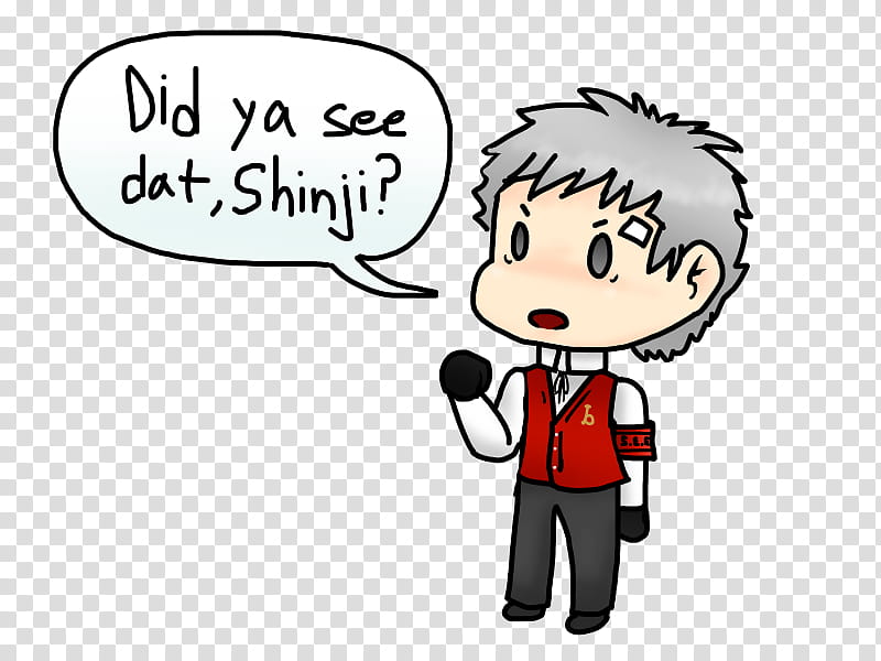 &#;&#;Did ya see dat, Shinji?&#;&#; transparent background PNG clipart