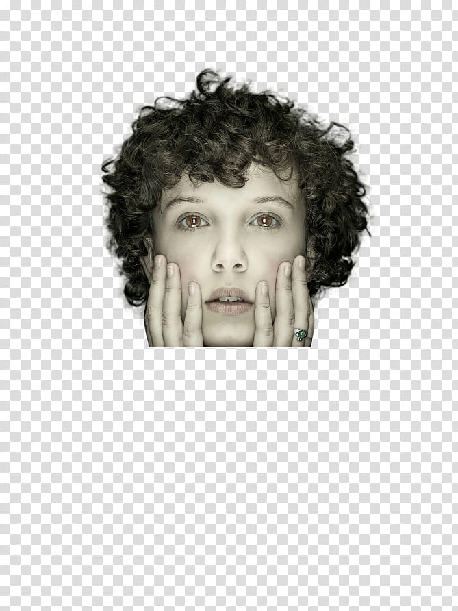 Stranger Things , woman touching her cheeks transparent background PNG clipart