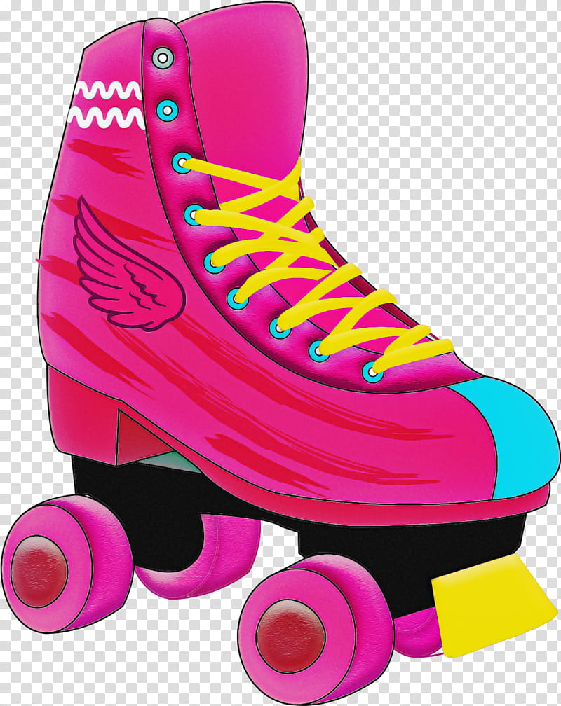 footwear roller skates quad skates pink roller skating, Shoe, Magenta, Roller Sport, Athletic Shoe transparent background PNG clipart