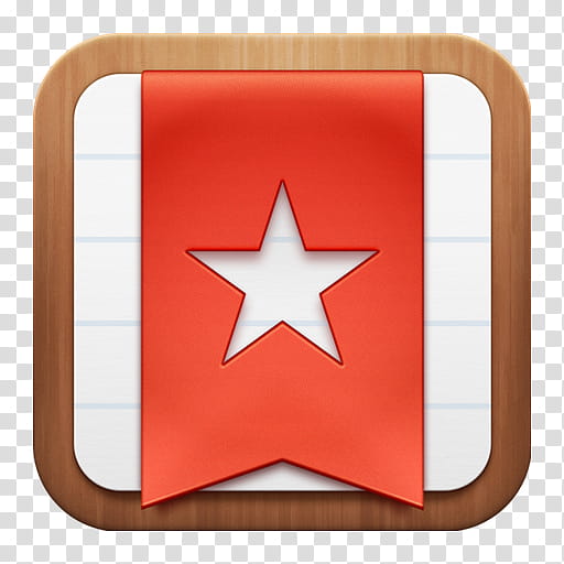 OS X dock icons, Wunderlist, red and brown note application transparent background PNG clipart