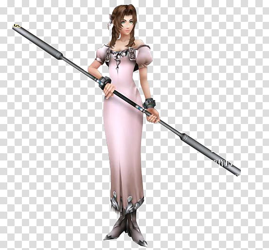 Aerith Dissidia Render Alt. , female character transparent background PNG clipart