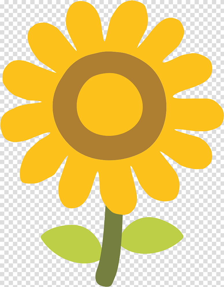 Emoji Sticker, Emoticon, Flower, Sunflower, Yellow, Plant, Petal, Chamomile transparent background PNG clipart