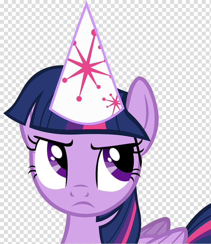 Twilight Sparkle party hat eyeroll, purple My Little Pony illustration transparent background PNG clipart