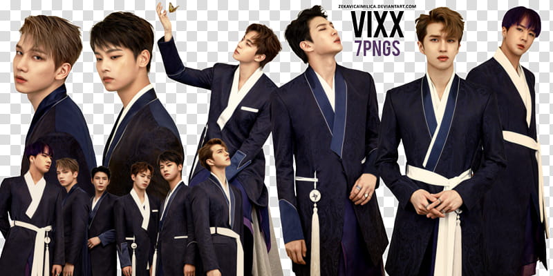 VIXX Shangri La, men's black coats transparent background PNG clipart