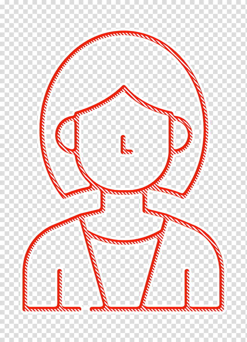 Business and office icon Woman icon, Text, Head, Line, Line Art transparent background PNG clipart