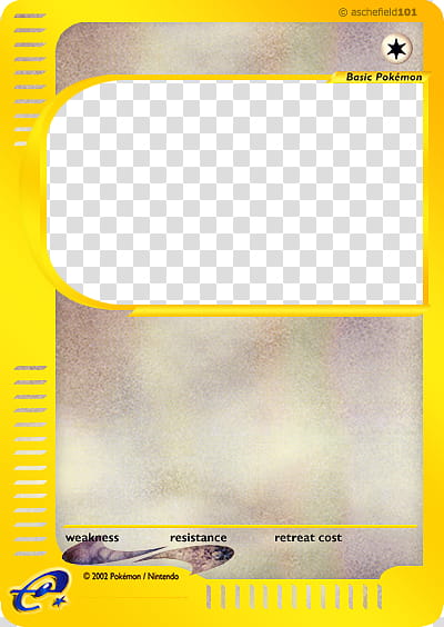 Original e Card Blank , Pokemon trading card transparent background PNG clipart