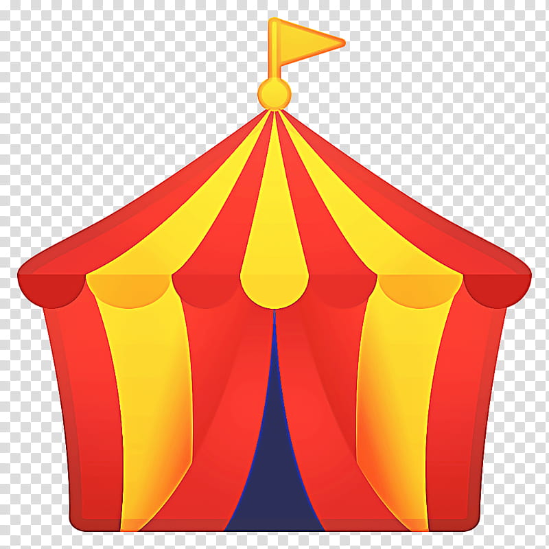 Orange Emoji, Circus, Carpa, Tent, Entertainment, Carnival, Yellow, Red transparent background PNG clipart