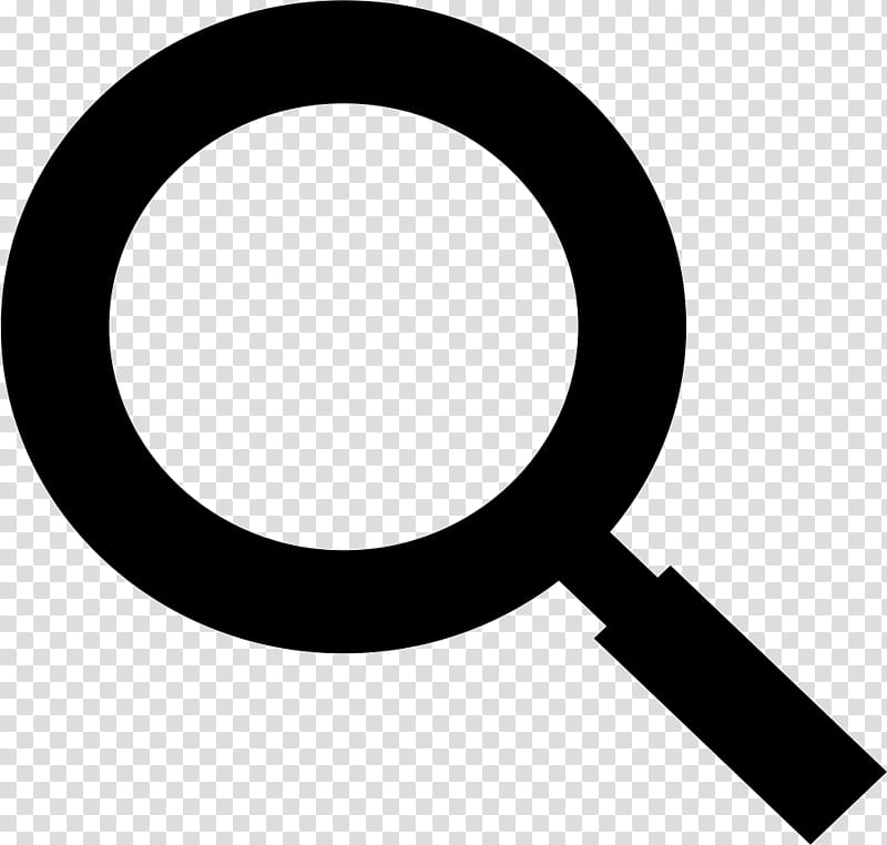 Magnifying Glass Symbol, User Interface, Computer Program, Lens, Circle, Line, Black And White transparent background PNG clipart