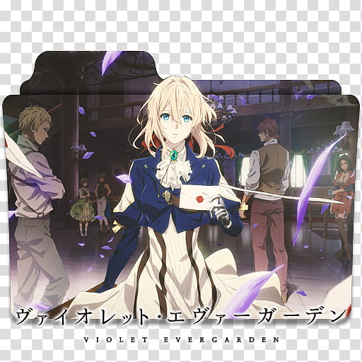 Anime Icon , Violet Evergarden v, Violet Evergarden folder illustration transparent background PNG clipart