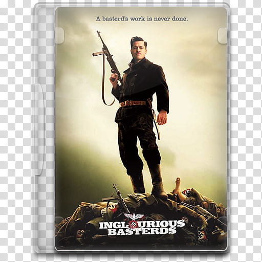 Movie Icon , Inglourious Basterds, Inglorious Basterds DVD case transparent background PNG clipart