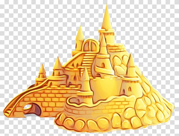 Castle, Yellow, Gold, Building Sand Castles, Recreation transparent background PNG clipart