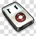 Buuf Deuce , Reggie the Bomberman iPod with red scrollwheel icon transparent background PNG clipart