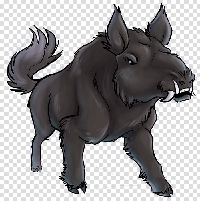 Livestream Sketch, Black Pig transparent background PNG clipart