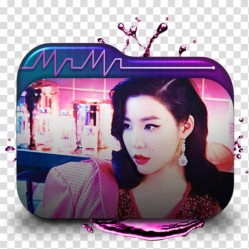 SNSD Mr Mr Official Teasers Folder Icon , Tiffany , woman looking at right side folder illustration transparent background PNG clipart