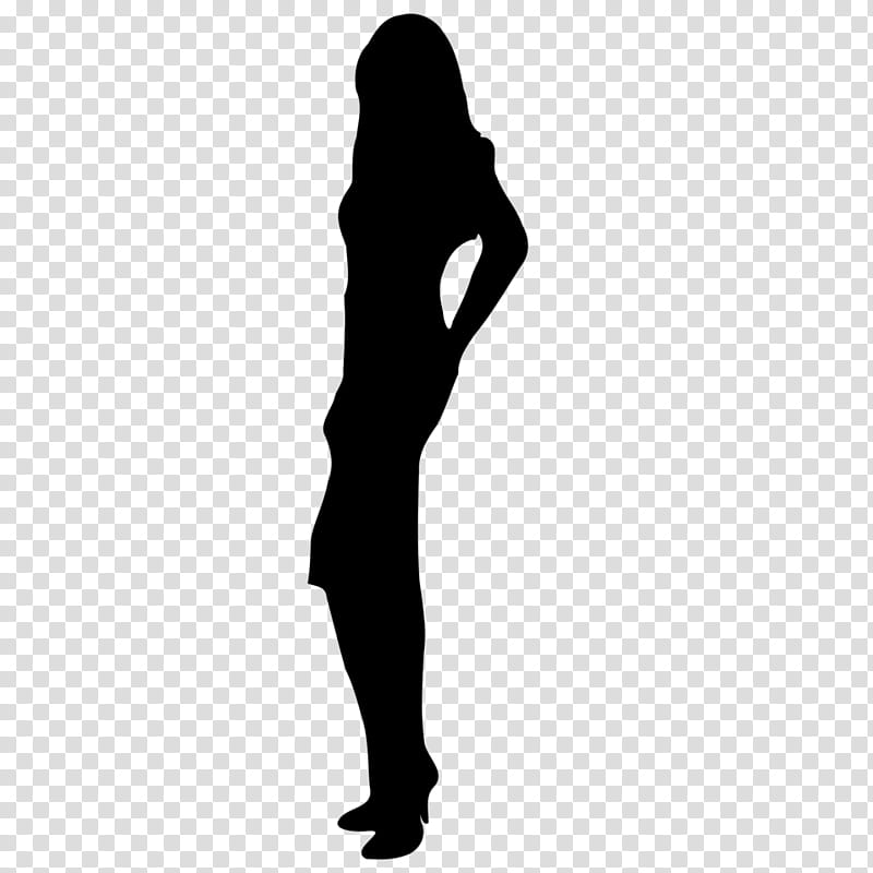 Human Body Standing Silhouette Drawing @