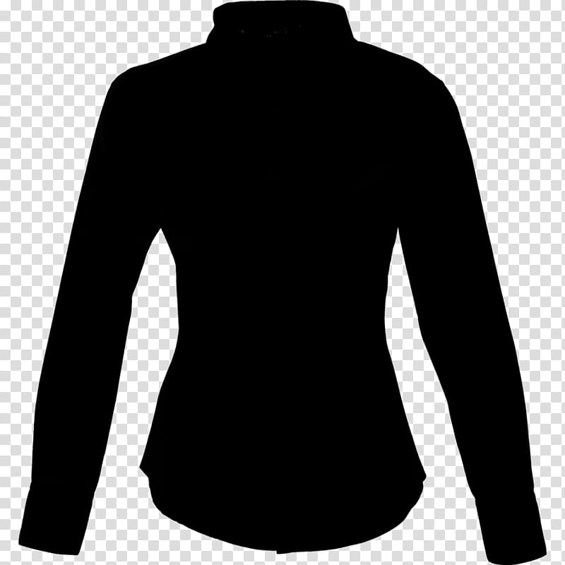 Longsleeved Tshirt Clothing, Collar, Neck, Jacket, Outerwear, Line, Black M, White transparent background PNG clipart