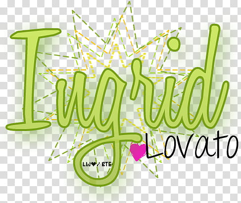 Text Ingrid Lovato transparent background PNG clipart