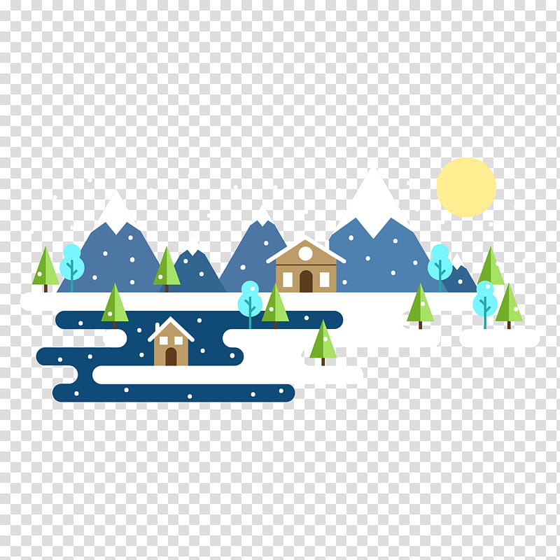 Winter Snow, Winter
, Flat Design, Cartoon, Night, Holiday, Logo, Poster transparent background PNG clipart