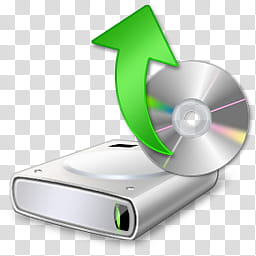 Vista RTM WOW Icon , Eject Disk, disc with green arrow computer icon transparent background PNG clipart