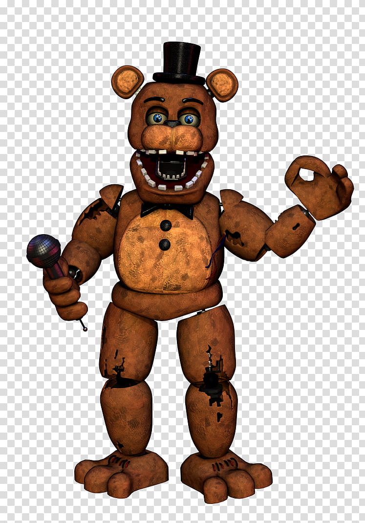 Withered freddy v cd version transparent background PNG clipart