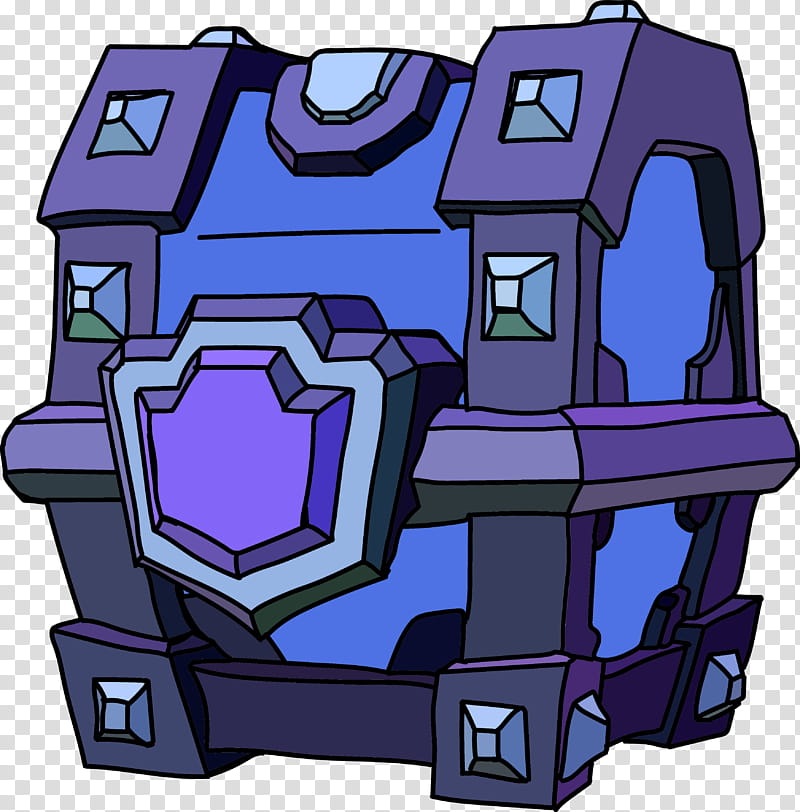 SUPER MAGICAL CHEST CLASH ROYALE, purple and blue robot toy character transparent background PNG clipart