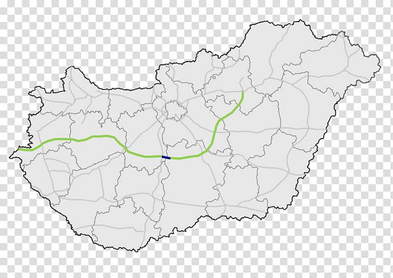 Map, M86 Expressway, M4 Motorway, M44 Motorway, M7 Motorway, M15 Motorway, M8 Motorway, Roads In Hungary transparent background PNG clipart