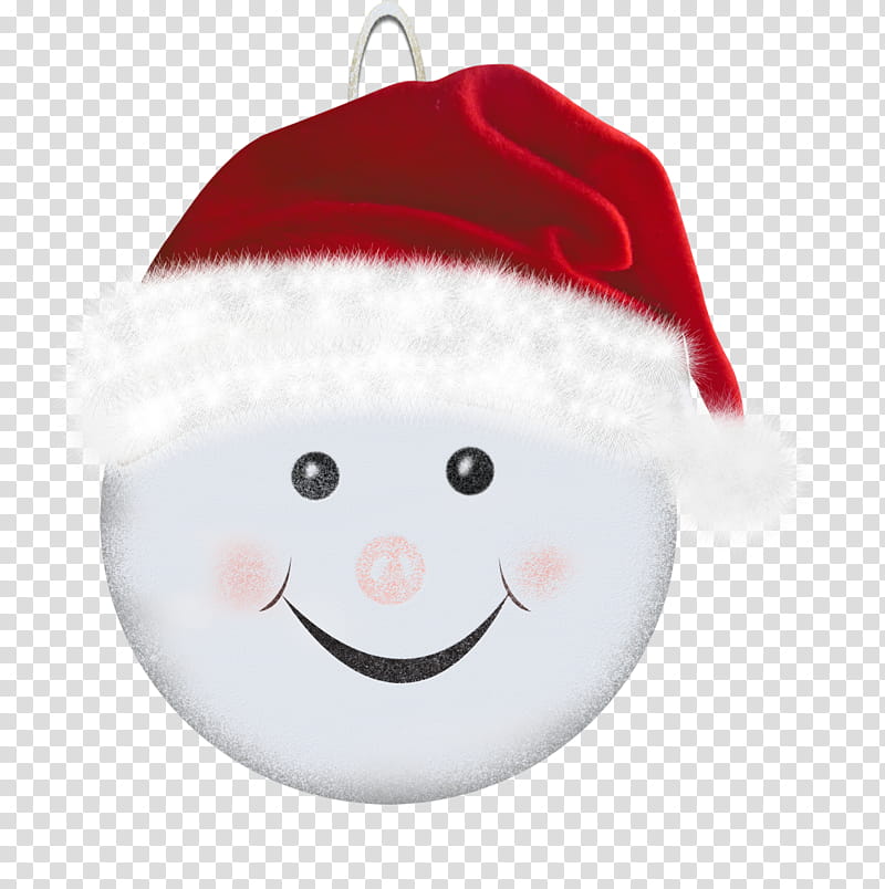 Balls Snowman, snowman with red Christmas hat transparent background PNG clipart