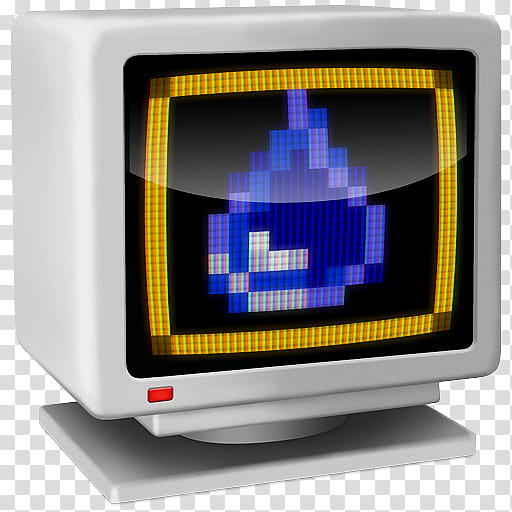 Sonic the Hedgehog Icons, Monitor, Bubble Shield, white CRT TV transparent background PNG clipart
