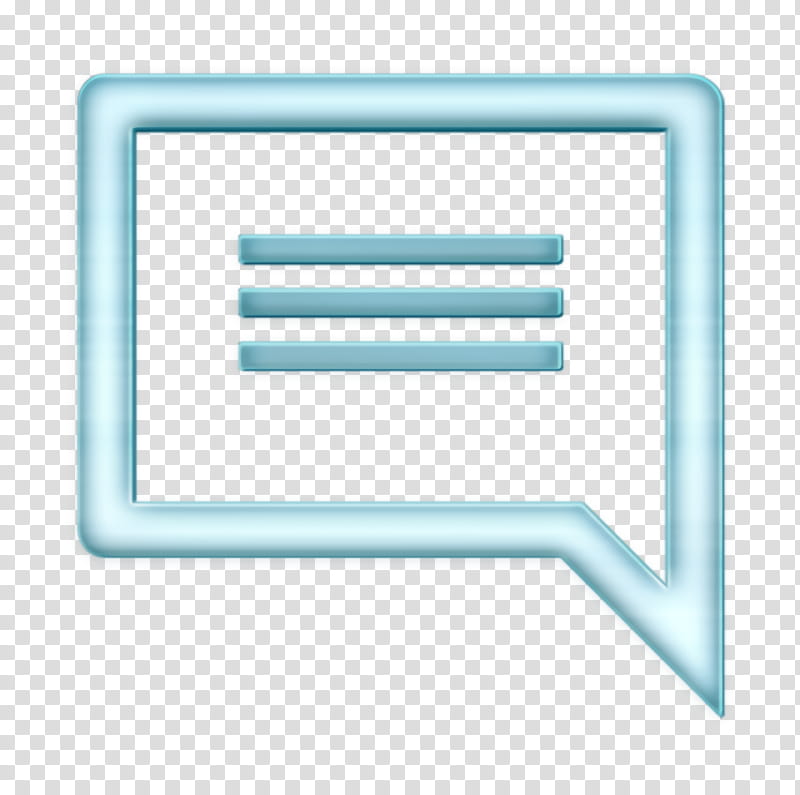 chat icon chat bubble icon office icon, Speech Icon, Talk Icon, Aqua, Line, Turquoise, Rectangle transparent background PNG clipart