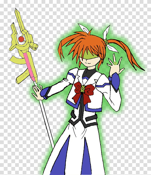 Green Lantern Nanoha: Classic, orange haired anime graphic art transparent background PNG clipart