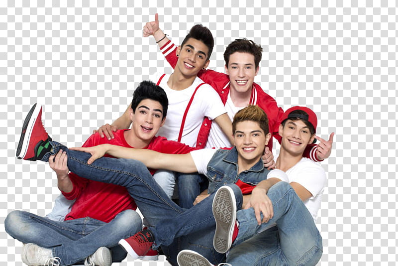 five member boy band transparent background PNG clipart