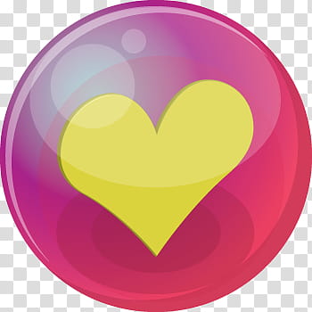 Heart Bubble Icons, yellow, heart logo transparent background PNG clipart