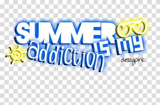 Summer , summer is my addiction text overlay on blue background transparent background PNG clipart