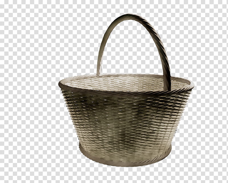 Metal, Basket, Beige, Wicker, Storage Basket, Handbag transparent background PNG clipart