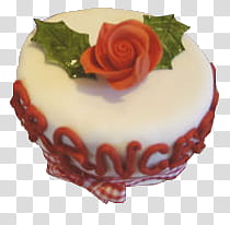 Roses and cakes s, white-icing cake transparent background PNG clipart