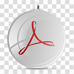 Adobe CS Icons xMas style, Ar, grey and red bauble logo transparent background PNG clipart